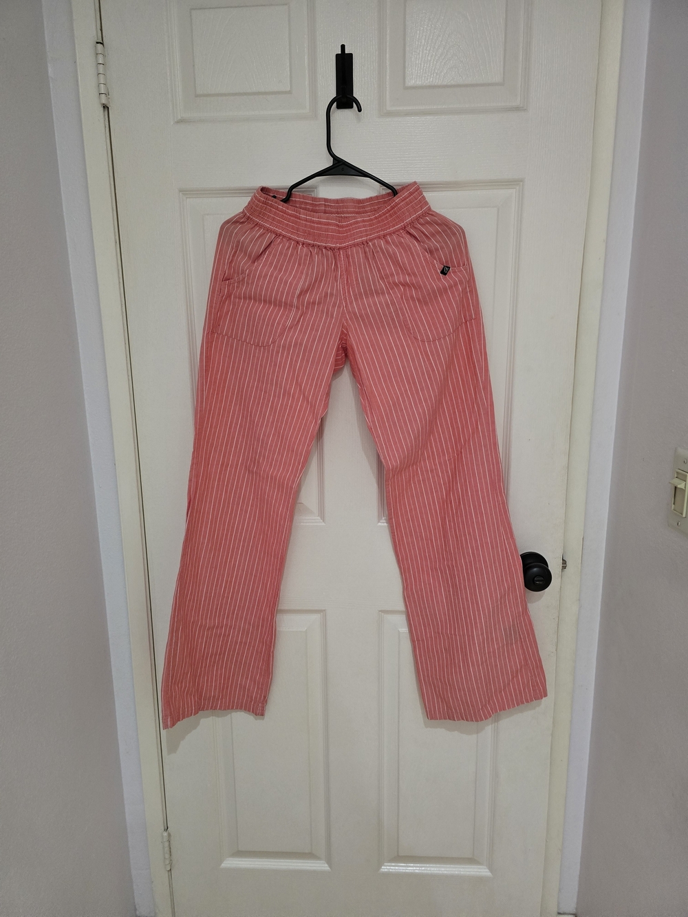 Volcom Pink & White Striped Pull-On Pants Size Sp/10